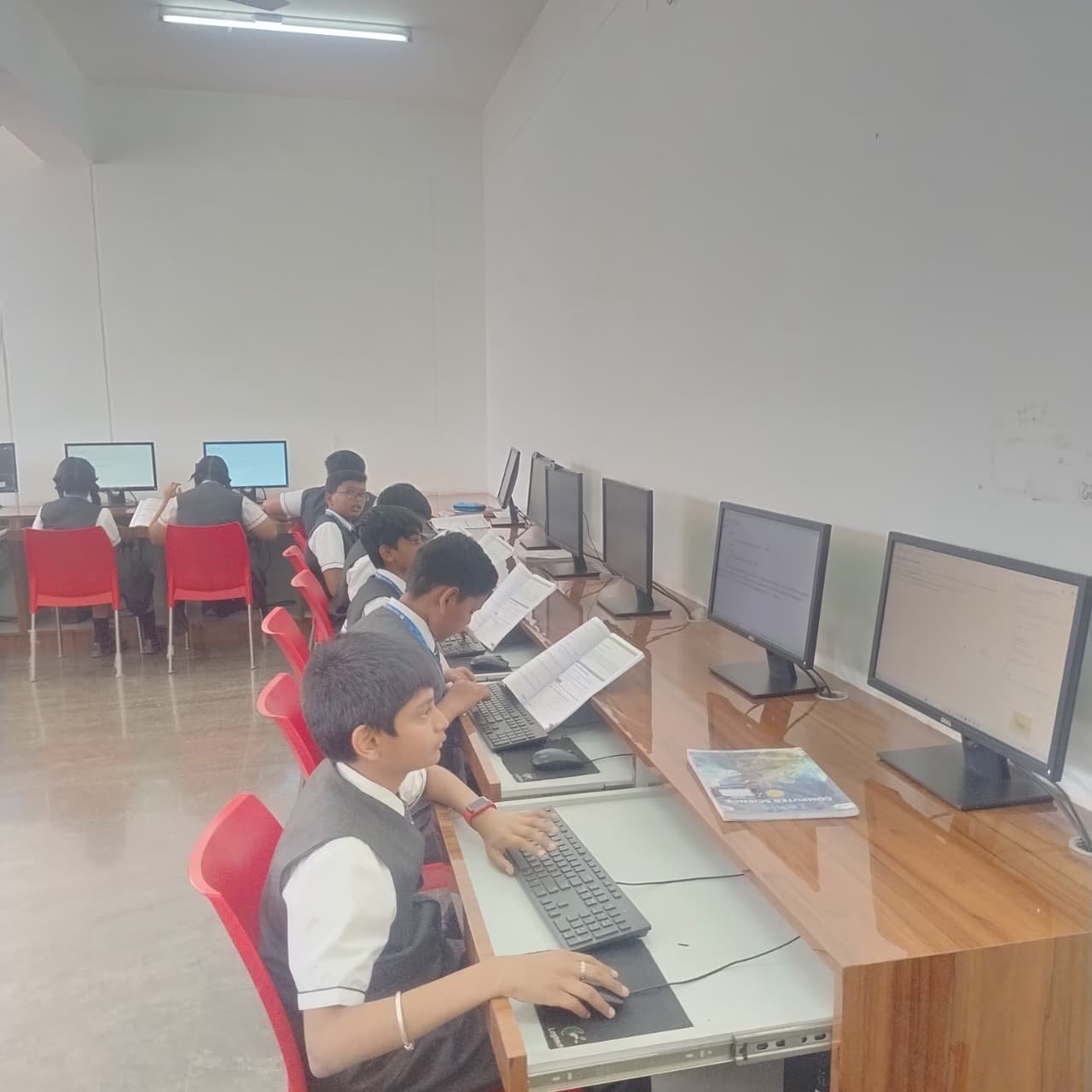 Students using technology for learning